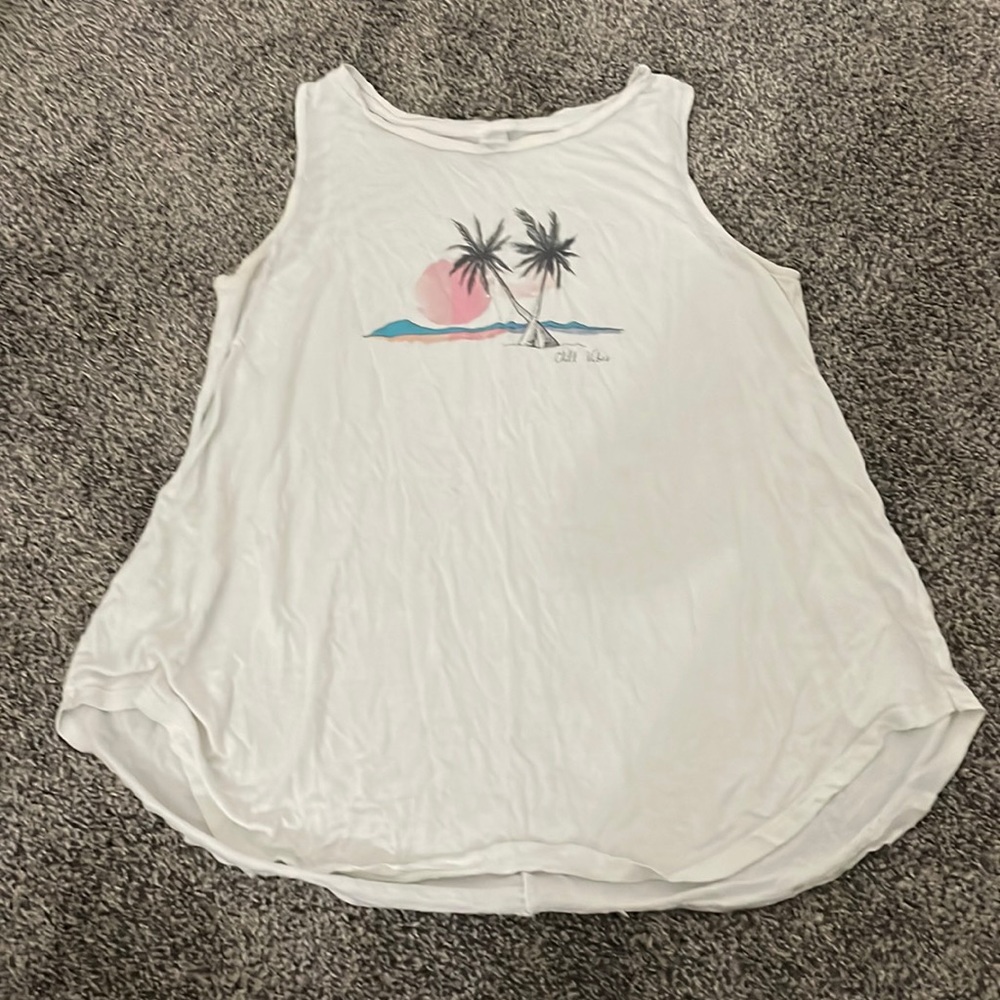 White tank top with logo